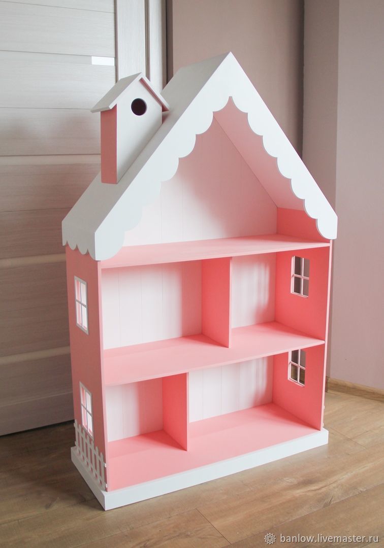Дом кукол 4. Кукольный домик. Кукольный домик розовый. Домик из ЛДСП. Детский кукольный домик из ЛДСП.