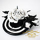 Avant-garde decoration of the skin 'Black and white rose'. Brooches. JewelrLy. Online shopping on My Livemaster.  Фото №2