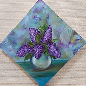 Картины и панно handmade. Livemaster - original item Oil painting Lilac after a thunderstorm. Handmade.