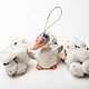 Ganso gris Juguete en el árbol de Navidad. Christmas decorations. Hud.- keramicheskaya Masterskaya. Online shopping on My Livemaster.  Фото №2