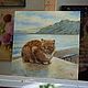 Order Sea cat. Oil painting. 30h30 cm. Tatiana Chepkasova. Livemaster. . Pictures Фото №3