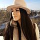 Felt hat Fedora with a flat brim. Color light beige. Hats1. Exclusive HATS. LANA ANISIMOVA.. Online shopping on My Livemaster.  Фото №2