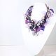 Order In the shade Pearl Plum. Necklace of natural pearls and amethysts. ms. Decorator. Livemaster. . Necklace Фото №3
