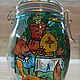 Баночка "Сказки А.С.Пушкина". Банки. Stainedglassday (STAINEDGLASSDAY). Ярмарка Мастеров.  Фото №5