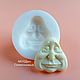 Mold Face 3,5 x 3,5 x 1 cm Silicone Mold Face for Doll, Molds for making flowers, Odintsovo,  Фото №1
