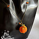 Pendant of yarn 'Pumpkin', Pendants, Shatura,  Фото №1
