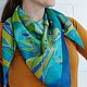 Batik 'Dragonfly' shawl natural silk. Shawls1. Handpainted silk by Ludmila Kuchina. My Livemaster. Фото №4