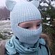 Балаклава и варежки. Балаклавы. Наталья .   knitting_family_. Интернет-магазин Ярмарка Мастеров.  Фото №2