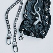 Материалы для творчества handmade. Livemaster - original item Metal chain for a bag with carabiners (120 cm). Handmade.
