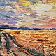 Oil painting sunset in the field ' Native land'. Pictures. Russian Oil Paintings. My Livemaster. Фото №4