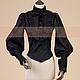 Victorian Black Penny Blouse Shirt, Blouses, Redmond,  Фото №1