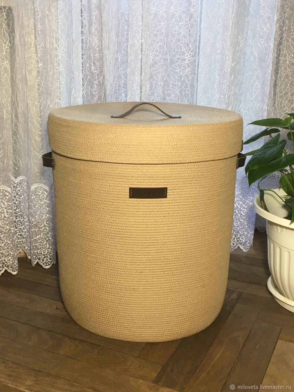 Корзина для хранения, Корзина с крышкой, Корзина хлопковая в интернет ...