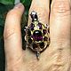 Ring with natural garnet Turtle, size 19. Rings. A place where dreams are born. Online shopping on My Livemaster.  Фото №2