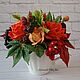 Букет из 5ти розочек. Цветы. Flower garden. Интернет-магазин Ярмарка Мастеров.  Фото №2