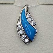 Украшения handmade. Livemaster - original item Silver pendant with natural turquoise. Handmade.