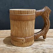 Посуда handmade. Livemaster - original item Wooden beer mug 
