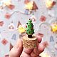 Снежная ёлочка в колбе. Новогодние сувениры. Вязаные радости (crochet-funs). Ярмарка Мастеров.  Фото №5