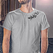 Мужская одежда handmade. Livemaster - original item Salamander T-Shirt. Handmade.
