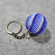 Сумки и аксессуары handmade. Livemaster - original item Keychain: Blue ball. Handmade.