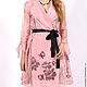 Order Transparent pink organza dress, floral wrap dress. Lara (EnigmaStyle). Livemaster. . Dresses Фото №3