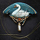 Брошь "Swanhild". Брошь-булавка. Grimoire La poule noire. Интернет-магазин Ярмарка Мастеров.  Фото №2