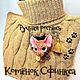 Брошь-булавка Сфинкс рыжий с подвесками. Брошь-булавка. SOBAKEN. Интернет-магазин Ярмарка Мастеров.  Фото №2