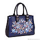 Order Medium tote bag 'Flower pattern'. Pelle Volare. Livemaster. . Classic Bag Фото №3