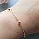 Цепь тонкая с шариком,позолота,50 см. Цепочки. SilverBranch_Shop. Ярмарка Мастеров.  Фото №4