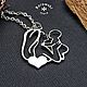 Mother and Child Pendant-Stainless steel. Pendant. Borowski store. My Livemaster. Фото №4