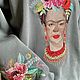Frida Kahlo. Design for machine embroidery. Embroidery tools. Nata-xa_1. My Livemaster. Фото №7