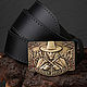 Leather belt 'Freedom forever' brass, Straps, St. Petersburg,  Фото №1