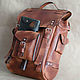 Leather Hiking vintage backpack, buy leather backpack, Backpacks, Yuzhno-Uralsk,  Фото №1