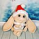 Christmas Bunny. Rabbit knitted. A gift for the New year. Stuffed Toys. Nina Rogacheva 'North toy'. My Livemaster. Фото №6