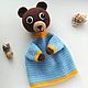 Glove doll Bear Bear. Puppet show. sunnytoys-gifts. My Livemaster. Фото №4