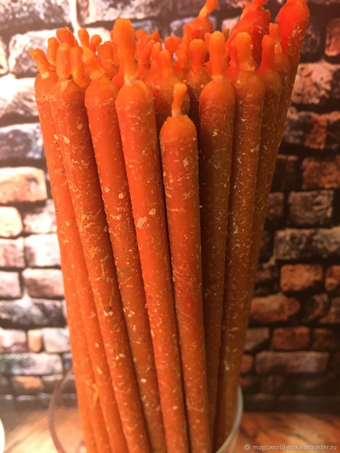 Оранжевые свечи с золотарником (100 мин) купить в интернет-магазине ...