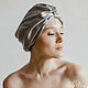 Silk turban for hair pearl gray. Turban. Delicate Clothing Store (Daria). Online shopping on My Livemaster.  Фото №2