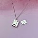 Кулон Конверт с надписью Серебро 925. Письмо гравировка на заказ. Подвеска. Angelina Name Jewelry. Интернет-магазин Ярмарка Мастеров.  Фото №2