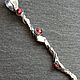 Handmade silver twig pendant with garnet, Pendant, Sosnogorsk,  Фото №1