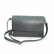 Сумки и аксессуары handmade. Livemaster - original item clutches: Clutch Bag Women`s Leather Grey Agnia S44t-741. Handmade.