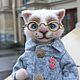 Котик.Игрушка из шерсти. Войлочная игрушка. Татьяна Крюкова. Интернет-магазин Ярмарка Мастеров.  Фото №2