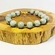 Bracelet 'Saxifrage' (gray-green quartz), Bead bracelet, Gatchina,  Фото №1