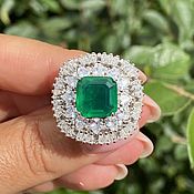 Украшения handmade. Livemaster - original item Silver ring with a doublet emerald. Handmade.