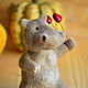Felt toy Hippo Valentine. Felted Toy. Homaaxel. Online shopping on My Livemaster.  Фото №2