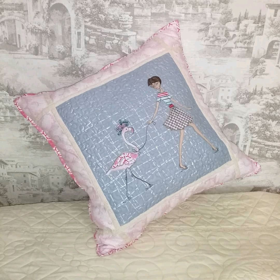 Подушка интерьерная. Фламинго в интернет-магазине на Ярмарке Мастеров ...