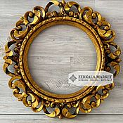 Зеркало "Элегия" в круглой золотой раме 80 см