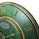 A wall clock. Green beech. Old gold. Time. Watch. LogoClock. My Livemaster. Фото №4
