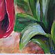  ' Red Tulips' acrylic painting. Pictures. flamemilady. My Livemaster. Фото №4
