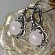 Earrings with rose quartz ' VALENCIA'. Earrings. vlastelin-kolets (vlastelin-kolets). My Livemaster. Фото №5
