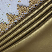 Материалы для творчества handmade. Livemaster - original item Artificial leather 20/16 cm Gold Eco leather. Handmade.