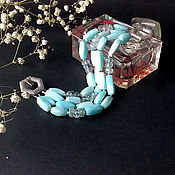 Украшения handmade. Livemaster - original item Blue Lagoon Peruvian Opal Bracelet